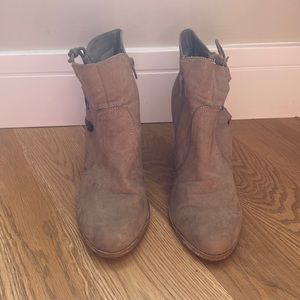 Express Taupe Booties (size 10), like new